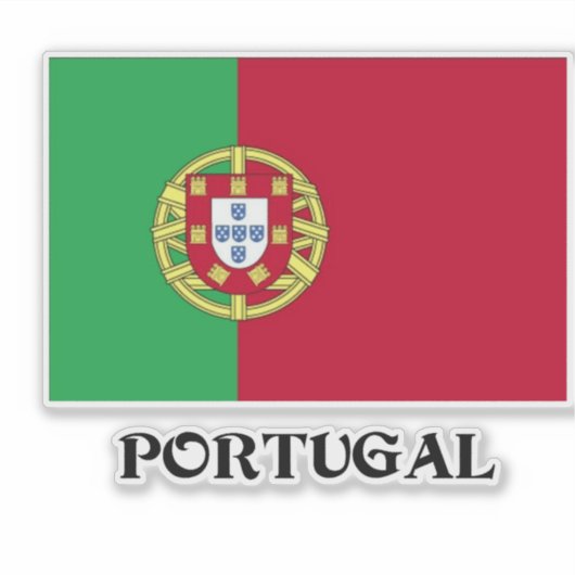 Flag of Portugal Sticker (Voorkant)