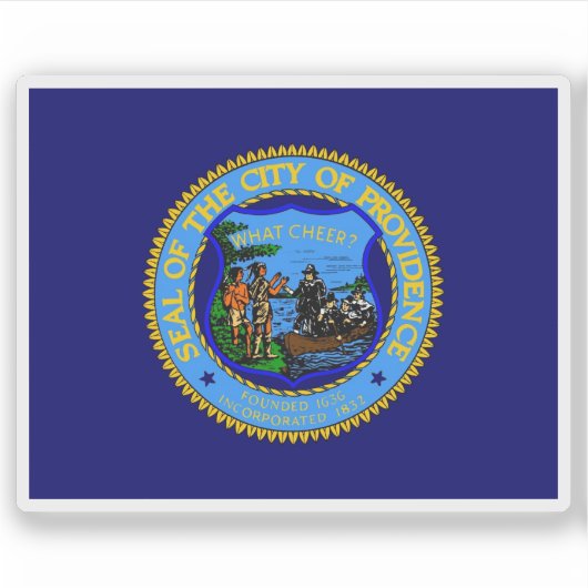 Flag of Providence, Rhode Island, USA Sticker (Voorkant)