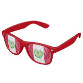 Flag of Raleigh, North Carolina Retro Sunglasses Retro Zonnebril (Gekanteld)