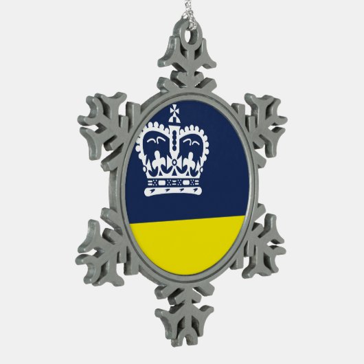 Flag of Regina, Tin Sneeuwvlok Ornament (Links)