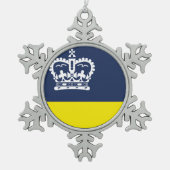 Flag of Regina, Tin Sneeuwvlok Ornament (Voorkant)