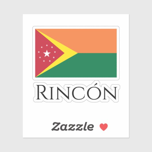 Flag of Rincón, Puerto Rico Sticker (Vel)