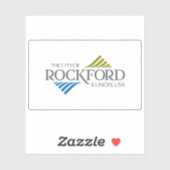 Flag of Rockford, Illinois, USA Sticker (Vel)
