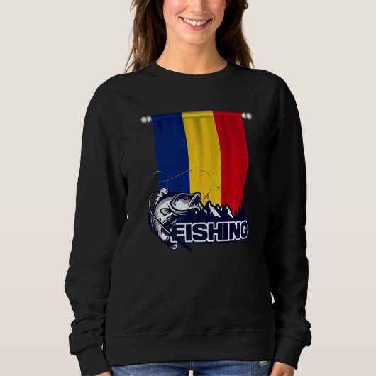 Flag of Romania Fishing In Romania Trui (Voorkant)