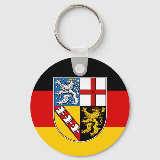 Flag of Saarland Keychain (Voorkant)
