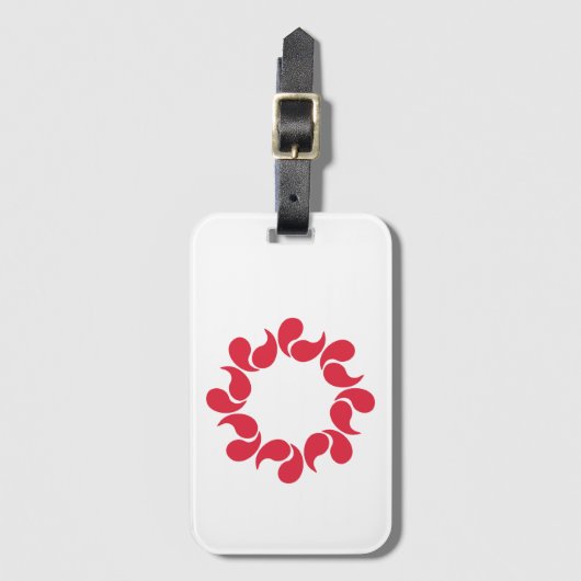 Flag of Saitama Prefecture, Japan Bagagelabel (Voorkant (verticaal))