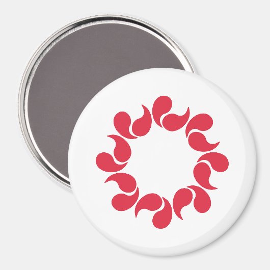 Flag of Saitama Prefecture, Japan Magneet (Voorkant / Achterkant)