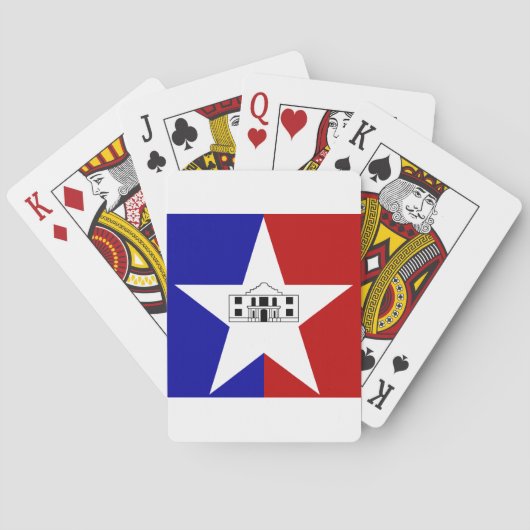 Flag of San Antonio, Texas Playing Cards Pokerkaarten (Achterkant)