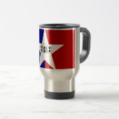 Flag of San Antonio, Texas Travel Mug Reisbeker (Voorkant rechts)