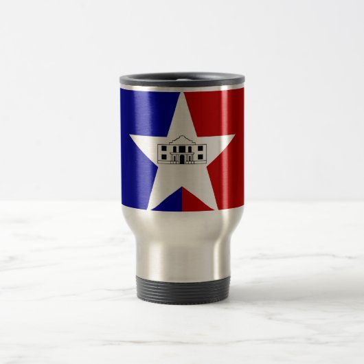 Flag of San Antonio, Texas Travel Mug Reisbeker (Center)