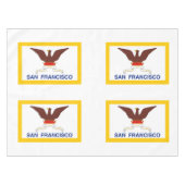 Flag of San Francisco, California Tablecloth Tafelkleed (Voorkant (Horizontaal))
