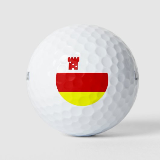 Flag of Santa Barbara, California Golf Balls Golfballen (Voorkant)