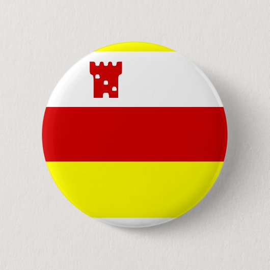 Flag of Santa Barbara, California Pinback Button (Voorkant)