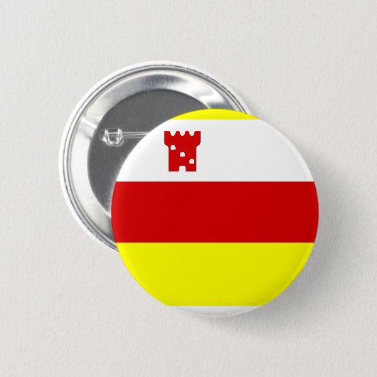 Flag of Santa Barbara, California Pinback Button (Voorkant /achterkant)