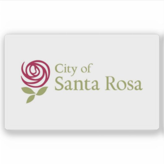 Flag of Santa Rosa, California, USA Sticker (Voorkant)