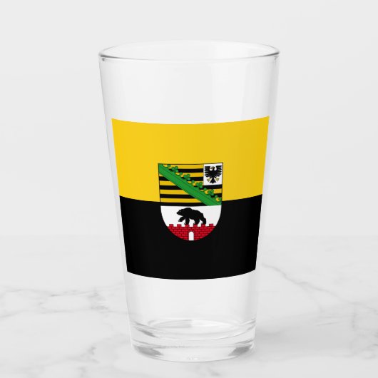 Flag of Saxony-Anhalt Glass Glas (Voorkant)