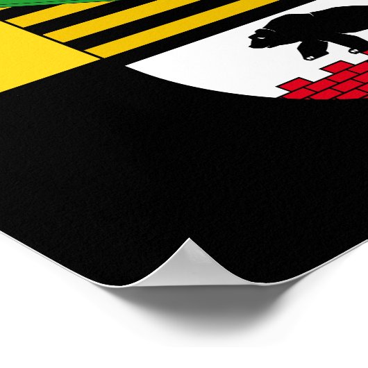 Flag of Saxony-Anhalt Poster (Hoek)