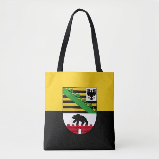 Flag of Saxony-Anhalt Tote Bag (Voorkant)