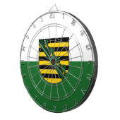 Flag of Saxony Dartboard Dartbord (Voorkant Rechts)