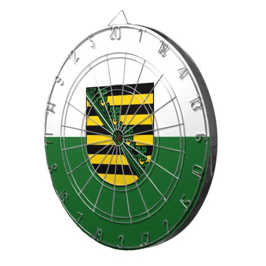 Flag of Saxony Dartboard Dartbord (Voorkant Rechts)