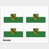 Flag of Saxony Rectangular Sticker (Vel)
