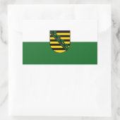 Flag of Saxony Rectangular Sticker (Tas)
