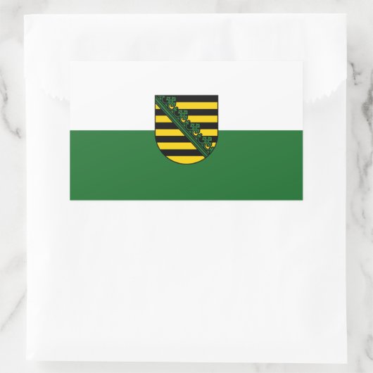 Flag of Saxony Rectangular Sticker (Tas)