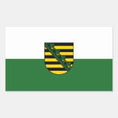 Flag of Saxony Rectangular Sticker (Voorkant)