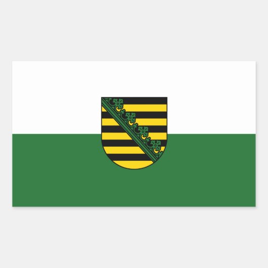 Flag of Saxony Rectangular Sticker (Voorkant)