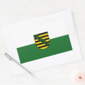 Flag of Saxony Rectangular Sticker (Envelop)