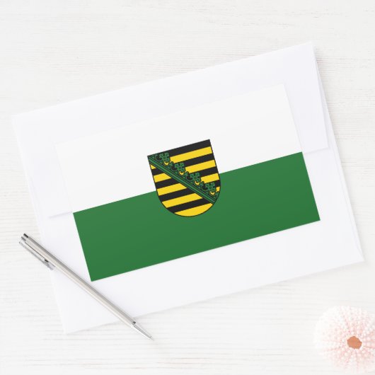 Flag of Saxony Rectangular Sticker (Envelop)