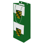Flag of Saxony Wine Gift Bag Wijn Cadeautas (Achterkant Gekanteld)