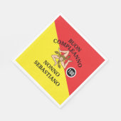 Flag of Sicily Buon Compleanno or Anniversario  Servet (Hoek)