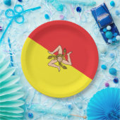Flag of Sicily - Sicilian Party Papieren Bordje (Feest)