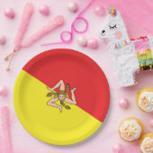 Flag of Sicily - Sicilian Party Papieren Bordje (Feest)