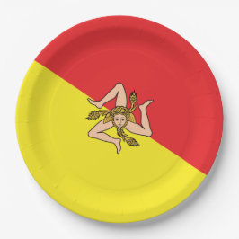 Flag of Sicily - Sicilian Party Papieren Bordje
