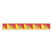 Flag of Sicily Trinacria Yellow & Red Grosgrain Lint (Voorkant)