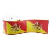 Flag of Sicily Trinacria Yellow & Red Grosgrain Lint (Spoel)