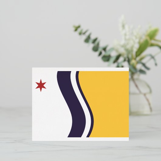 Flag of South Bend, Indiana Folie Feestdagen Briefkaart (Staand Voorkant)