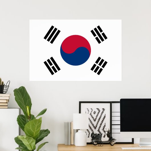 Flag of South Korea Poster (Thuiskantoor)