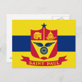 Flag of St Paul, Minnesota Postcard Briefkaart (Voorkant / Achterkant)