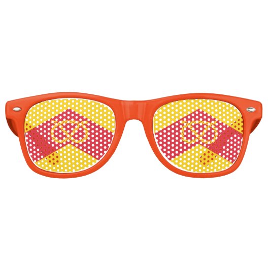 Flag of Staffordshire Retro Sunglasses Retro Zonnebril (Voorkant)