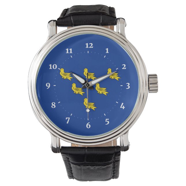 Flag of Sussex Watch Horloge (Voorkant)