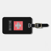 Flag of Switzerland Luggage Tag Bagagelabel (Voorkant horizontaal)