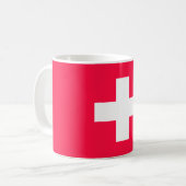 Flag of Switzerland modified – Schweiz – Suisse Koffiemok (Voorkant links)