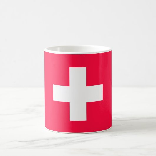Flag of Switzerland modified – Schweiz – Suisse Koffiemok (Center)