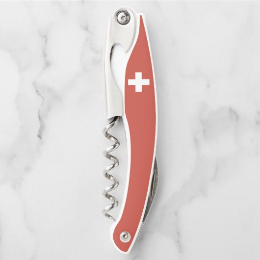 Flag of Switzerland – Schweiz – Suisse – Svizzera Kurkentrekker (Voorkant)