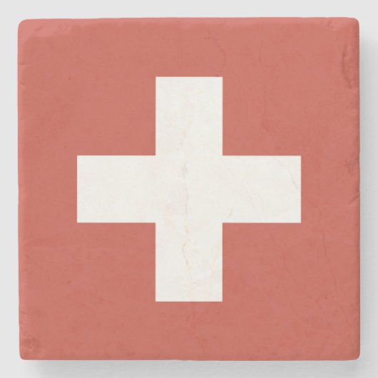 Flag of Switzerland – Schweiz – Suisse – Svizzera Stenen Onderzetter (Voorkant)