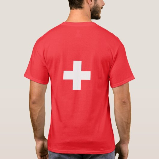 Flag of Switzerland – Schweiz – Suisse – Svizzera T-shirt (Achterkant)