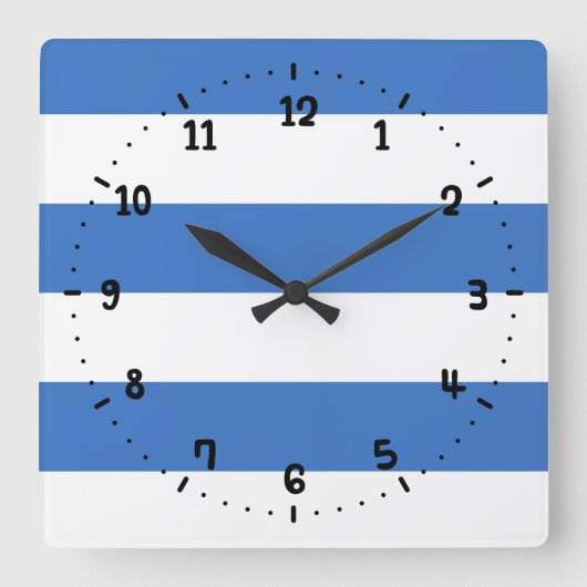 Flag of Tallinn, Estonia Square Wall Clock Vierkante Klok (Voorkant)